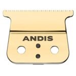 “Andis GTX‑EXO shallow‑tooth gold T‑blade replacement #74115 for cordless ORL‑S trimmer” “Gold-colored Andis GTX‑EXO precision shallow‑tooth replacement blade mounted on trimmer”