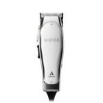 "Andis Master Clipper with adjustable blade and aluminum body for professional hair cutting" "Close-up of Andis Master adjustable blade clipper for fades and tapers"