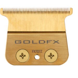 BaBylissPRO GoldFX FX707Z DLC Titanium Ultra‑Thin Standard‑Tooth T‑Blade – OEM replacement blade for FX787/FX726 skeleton trimmers, zero‑gap adjustable, hypoallergenic