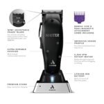 "Andis 561895 Master Cordless Li Clipper Black professional hair clipper" "Andis Master Cordless Li Black adjustable blade hair clipper" "Andis 561895 cordless clipper with lithium-ion battery" Andis Master Cordless Li Clipper in sleek black aluminum housing"