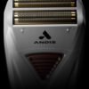 "Andis ProFoil Lithium Plus Shaver with gold titanium foils" "Andis professional cordless foil shaver for barbers" "Andis ProFoil Lithium Plus rechargeable finishing shaver" "Andis ProFoil Lithium Plus Shaver with charging stand"