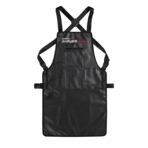 “BaBylissPRO Barberology BBAPRON black barber apron front view” “Barberology waterproof hair-resistant apron with pockets” “BaBylissPRO BBAPRON professional barber apron adjustable straps” “Black BaByliss Barberology apron for barbers and stylists”