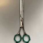 “Professional stainless steel barber scissors hair cutting shears” “Barber scissors with offset handle ergonomic design” “Sharp stainless steel hair cutting shears for salon and barbershop” “High-precision barber scissors for professional hairstyling”