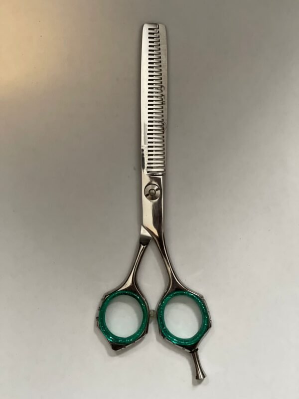 “Professional stainless steel barber scissors hair cutting shears” “Barber scissors with offset handle ergonomic design” “Sharp stainless steel hair cutting shears for salon and barbershop” “High-precision barber scissors for professional hairstyling”