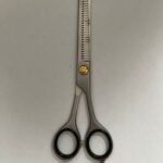 “Professional stainless steel barber scissors hair cutting shears” “Barber scissors with offset handle ergonomic design” “Sharp stainless steel hair cutting shears for salon and barbershop” “High-precision barber scissors for professional hairstyling”