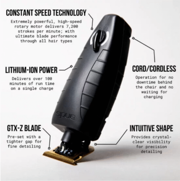 alt="Andis GTX-EXO M-Force Cordless Trimmer with gold T-blade" alt="Andis professional cordless trimmer with M-Force magnetic motor" alt="Andis GTX-EXO M-Force exposed T-blade trimmer for barbers" alt="Andis GTX-EXO cordless detailing trimmer professional grade"