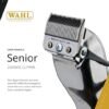 “Wahl Professional Senior Corded Clipper with V9000 Motor metal body” “Wahl Senior heavy-duty taper clipper side view — V9000 motor” “Wahl Senior corded barber clipper with adjustable taper blade” “Professional Wahl Senior hair clipper for fades and blending”