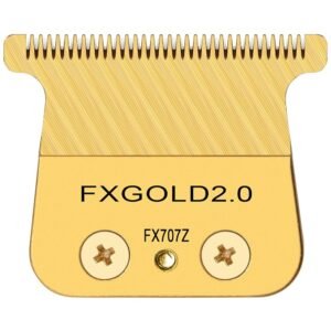 alt="BaBylissPRO GoldFX Titanium Trimmer Blade FX707Z professional replacement blade" alt="BaBylissPRO FX707Z gold titanium T-blade for GoldFX and RoseFX trimmers" alt="BaBylissPRO GoldFX deep tooth zero-gap trimmer blade" alt="BaBylissPRO FX707Z titanium-coated barber trimmer blade"