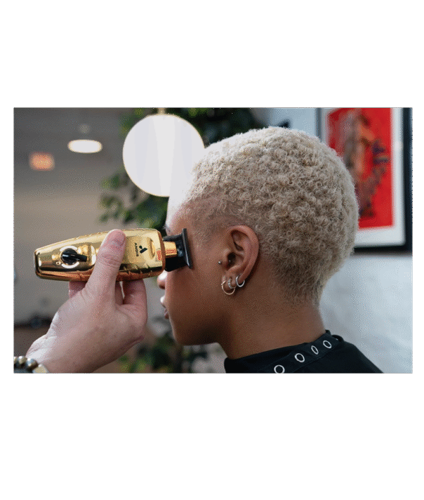 GTX-EXO II Gold Trimmer professional barber tool Gold professional hair trimmer for line-ups and detailing GTX-EXO II cordless trimmer open skeleton design Professional gold trimmer for barbers