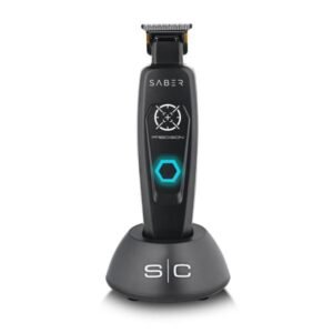 Precision Saber Professional Hair Trimmer with digital brushless motor Professional cordless precision hair trimmer for barbers Precision Saber trimmer for line-ups and beard detailing Brushless motor professional hair trimmer