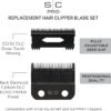  “Stylecraft Replacement ECHO Faper Black Diamond Carbon DLC Clipper Blade with Shallow Tooth 2.0 Cutter Set”  “Stylecraft ECHO Faper DLC hair clipper blade replacement for professional barbers”  “Black Diamond Carbon DLC shallow tooth blade set for Stylecraft and Gamma+ clippers”