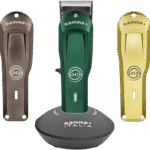 The Gamma+ Skin is a super powered clipper with a 7,200 RPMS super torque rotary motor and fully adjustable, ultra-close 45 mm Black Diamond Carbon DLC blade. It has a smooth cutting edge with strength to mow through bulk to bald with one swipe and delivers 3 hours of run-time with 150-minute recharge. Micro-USB rechargeable capability. Features & Benefits: Professional Super Torque Motor: The first ever professional cordless/corded super torque Skin clipper debulks down to skin in record time! This clipper takes hair to the skin like a trimmer but has the powerful motor and size of a clipper! Having the ability to debulk large amounts of hair saves time and prolongs the life of a trimmer. The super torque motor runs at 7,200 rpms and is fine-tuned for increased efficiency and performance. Lithium-Ion Battery: The Skin Clipper is engineered with a Lithium-ion battery that delivers a 3-hour run-time and can fully charge in 150 minutes. Recharge the Skin Clipper 3 different ways; with the universal micro-USB cord, 2 prong pass through charging cord, or the included charging stand. The LED battery light indicator on the front will activate when charging, once charging is complete the light will deactivate. Next Level Customization: Italian designed and engineered for peak performance. Introducing new color series in matte metallic green, matte gold, and matte gunmetal. A convenient hook located on the bottom is great for hanging and storage when not in use. This clipper is made to be used without a lever, conventional bracket kit will be available to add a lever and modify the Skin into a conventional style clipper (kit sold separately). Taylor Cutz Approved: Gamma+ has collaborated with TaylorCutz, a giant in the barber industry with over 25 years of experience. Taylor has become a point of reference for many professional barbers and worked closely with Gamma+ to perfect the Skin clipper. After a rigorous process of testing and adjusting he has officially given the Skin his stamp of approval. His fading and cutting techniques inspire the masses and set global trends. Black Diamond Carbon DLC Blade: Assembled with a fixed Black Diamond Carbon DLC SKIN blade with super fine, shallow teeth that smoothly debulk no matter the hair type. The Black Diamond deep slim moving blade feeds hair efficiently and smoothly to prevent snagging and pulling when cutting large amounts of hair. Thick, coarse, thin, or fine hair – the Skin provides the quickest, most efficient cut. Includes: Balding Clipper 1 Year Warranty Double Black Diamond Carbon DLC Skin balding blade Deep Slim moving blade 5 Black guard attachments ( 1/16″, 1/8″, 1/4″, 3/8″, 1/2″) Micro-USB cord Charging stand Maintenance kit