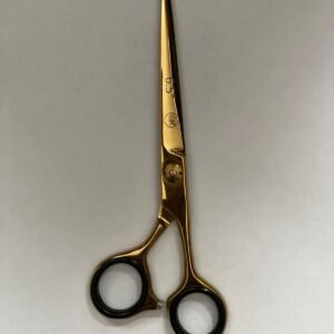 7-inch-professional-barber-scissors-stainless-steel-razor-edge.jpg  "Close-up of professional 7-inch barber scissors with silver stainless steel blades and an ergonomic offset handle."  barber-using-7-inch-shears-for-scissor-over-comb.jpg "Professional barber performing a scissor-over-comb technique using 7-inch hair cutting shears."  razor-edge-hollow-ground-blade-detail.jpg "Macro shot of the hand-honed razor edge on high-carbon steel barber scissors."