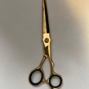 professional-barber-scissors-stainless-steel-razor-edge.jpg  "Close-up of professional 7-inch barber scissors with silver stainless steel blades and an ergonomic offset handle."  barber-using-shears-for-scissor-over-comb.jpg "Professional barber performing a scissor-over-comb technique using 7-inch hair cutting shears."  razor-edge-hollow-ground-blade-detail.jpg "Macro shot of the hand-honed razor edge on high-carbon steel barber scissors."