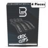 L3 - Level 3 Croc Hair Clips - 4 Pack Hair Clip Set for Hair Styling