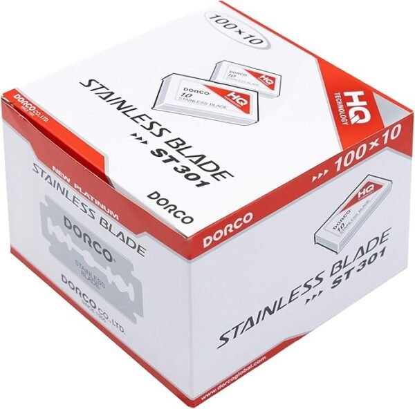 Wennow Dorco St301 Platinum Double Edge Razor Blades - 1 Case, 1000 Blades