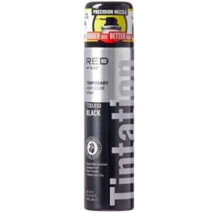 Red by Kiss Tintation Temporary Hair Color Spray 6 oz (Black #TCSL01D)